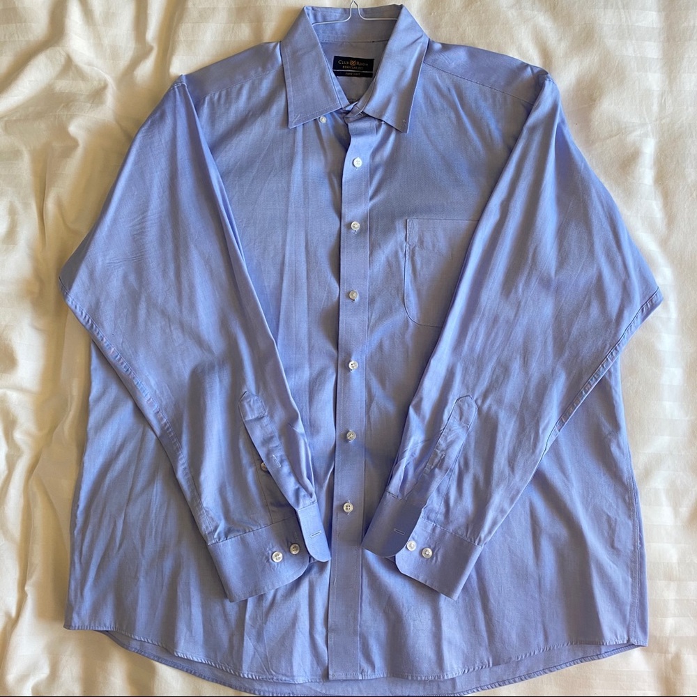 Club Room Button Down Dress Shirt Blue